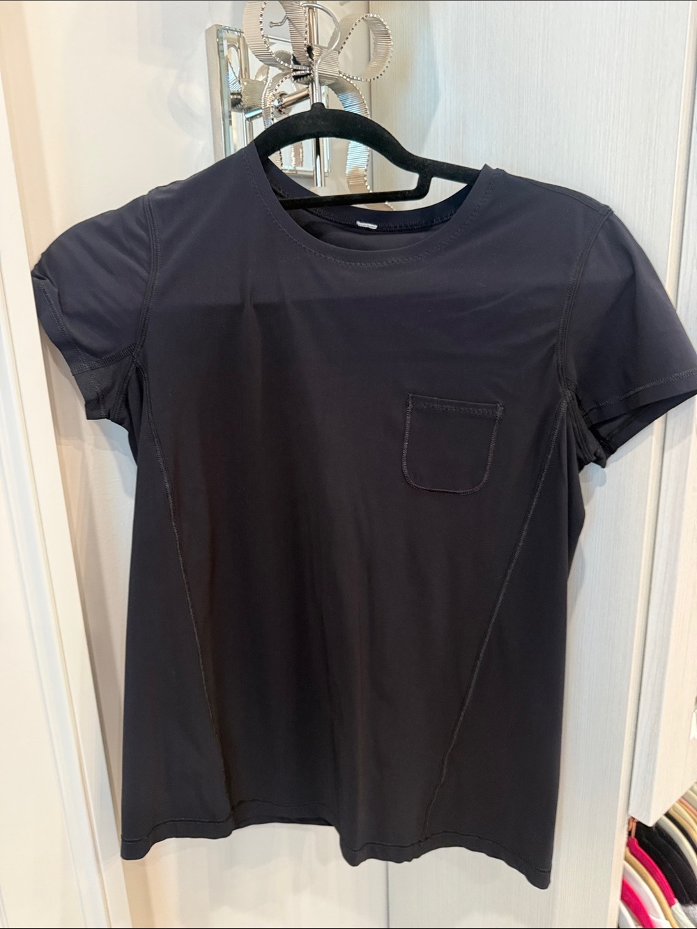 lululemon athletica Black Short-Sleeve Crewneck Pocket Tee